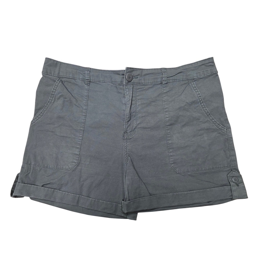 Social Standard by Sanctuary Utility Shorts Women XL Gray Cuffed Cargo Gorpcore